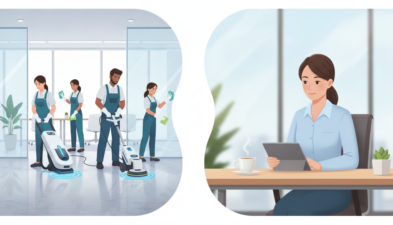 Avantages d'une société de ménage professionnelle : équipes formées, matériel écologique, nettoyage efficace, gain de temps pour les entreprises.